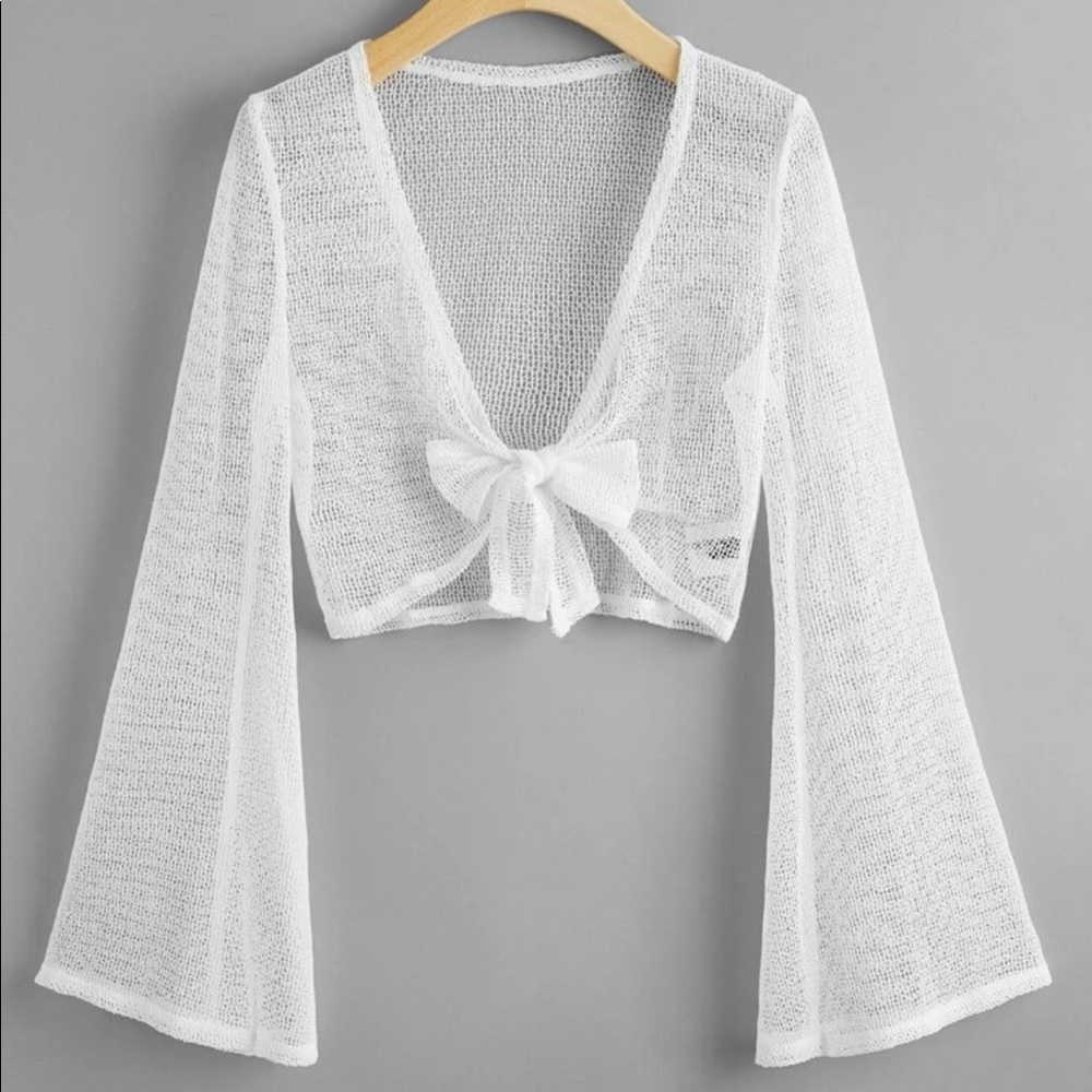 Bell Sleeve Cropped Kimono